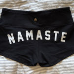 Spiritual Gangster Black white booty shorts Namaste Athletic Shorts size small Photo 0