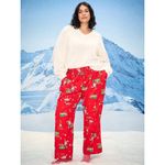 Old Navy Women M Flannel Pajama Pants Christmas Festive Reindeer Red Winter Xmas Photo 4
