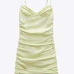 ZARA Satin Effect Ruched Drapped Mini Dress Photo 5