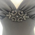 Vintage 90s Jones New York Dress Halter Dress Beaded Detail Black Womens Small Photo 3
