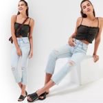 BDG Kick Flare High Rise Cropped Jeans in Light Distressed Wash Size 29 Photo 1