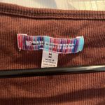 Urban Outfitters  Brown Ribbed V-Neck Bodysuit Photo 1