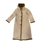 Gallery Women's Hooded Camel Coat M Faux Fur Trim Winter Long Sleeve Photo 3