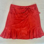 The Kooples Mini Wrap Silk Skirt with Ruched Ruffle & Bow Photo 4
