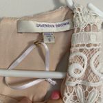 Lavender Brown NWOT  White Lace Overlay Dress Photo 9