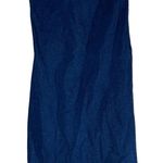 Stacy Womens Size Small Denim Strapless Tube Top Ruffled Hem Vintage Y2K Dress Blue Photo 0