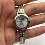 Mudd Silver Tone Crystals Women’s Quartz Watch Working New Battery Photo 6