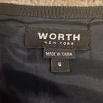 WORTH New York Women's Pencil Straight Skirt Size 6 Tweed Fringe Americana Blue Photo 1