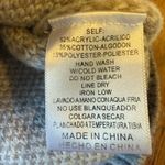 &merci & Merci Cream & Brown Checkered Puff Sleeve Sweater 3/4 Sleeve Size Small Photo 8