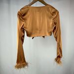 Camila Coelho NWT Camilla Coelho Kimmy Top‎ in Soft Gold Size Small Photo 6