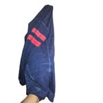 Derek Heart Casual Sporty Navy Red Stripe Hoodie Medium Photo 4