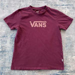 Vans  Maroon Short Sleeve Crewneck Tee Women's XS Photo 0
