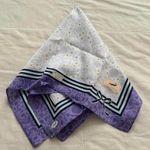 White and lavender purple bow print bandana 0802 Photo 0