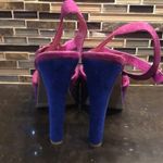 Olsenboye  color block heels Women’s Size 8 Magenta And Purple Photo 4
