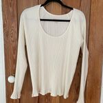 Knox Rose Cream Ribbed Long Sleeve Slim Fit Tee - Sz XXL ππ Photo 1