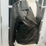 BLANK NYC Charcoal Grey Lambskin Leather Jacket Photo 2