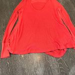 Free People  Malibu Thermal Top medium red V-Neck Long Sleeve Pullover Women Photo 5