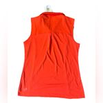 Puma Womens Medium Pounce Red Tomato Sleeveless Golf Polo Shirt Cool Max Photo 2