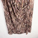 Dana Buchman Plus Size 3X Dress Shift Sleeveless Brown Knee Length Drape 848 Photo 3