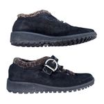 Stuart Weitzman Women's Black Suede Fur Lined Ankle Boots Buckle 9 N Photo 12