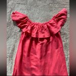 Tommy Bahama  Womens Off‎ Shoulder Dress Red Ruffle Neck Linen Blend Swim Mini Xs Photo 1