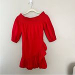 Tularosa Maida Red Off Shoulder Ruffle Mini Dress size XS Photo 3