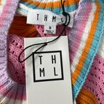 THML  Multicolor Striped High Neck Knit Tank Top Photo 3