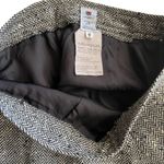 Emanuel Ungaro Solo Donna Paris Metallic Chevron Tweed Wool Midi Pencil Skirt Photo 3