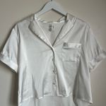 Lulus Pleasant Dreams White Satin Two-Piece Pajama Set Size Small Photo 3