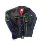 Sandro Paris Black Knit Cardigan Jacket Gold Buttons Paisley Lined Size M/L Size M Photo 1