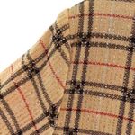 Women’s 90s Clueless Window Pane Plaid Metallic Shimmer Blouse Top Black Size 16 Photo 7