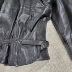 Womens Leather Motorcycle Jacket 3XL Black Vented Gusset Zip Up Biker Riding Size undefined Photo 14