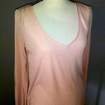Victoria's Secret  sexy silky pink sheer pleated back long sleeve top Photo 2