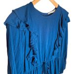 Ellison  | Navy Ruffle Long Sleeve Mini Dress Size M | EUC Photo 5