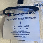 Champion  White and Blue Fleece Hoodie Photo 3
