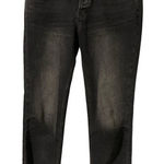 Free People Free people Black Distressed Destroyed Chewed Up Midrise Straight Leg Size 26 Photo 0