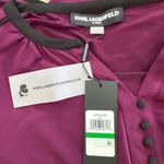 Karl Lagerfeld  Purple Blouse with Black Accents NWOT Photo 4