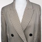 Joie  Brown Plaid Double Breasted Blazer Size Small Photo 1