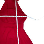 iEFiEL Burgundy Sleeveless Halter Neck High-Low Flare Evening Party Dress Sz 4 Photo 5