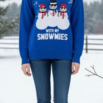 Well Worn  Holiday Sweater Chillin With My Snowmies Size Medium Photo 0