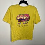Ivory Ella Ivory‎ Ella yellow knot tie front short sleeve t-shirt elephant women’s size XL Photo 4