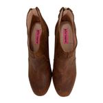 Betsey Johnson Jensen Leather Chestnut Brown Bootie Boots Photo 11