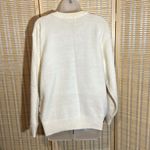 Alfred Dunner Vintage 1990s Y2K Cream Sweater With Embroidered Pattern Large Photo 9