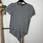 Lulus  Grey Heathered Short Sleeve High Low Tie Back T Shirt Womens Size Small Photo 1