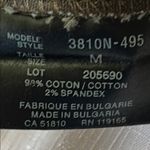 Tribal Dark Brown Jean Jacket with Decorative Silver Buttons Size M Photo 3