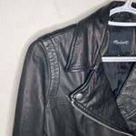 Madewell  Washed Leather Motorcycle Jacket in true black size XS Photo 7