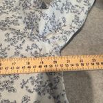 Garnet Hill Button Front Shirt Womens 12 Blue Floral Organic Cotton Feminine Photo 9