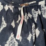 Free People  Hearts Desire Black Ivory Print Square Neck Ruffle Hem‎ Mini Dress S Photo 8