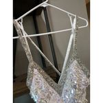 retrofete Ivana Sequin Rhinestone Mini Dress White & Silver Womens Size XS Photo 12