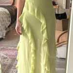 Light Green Ruffle Maxi Dress Size M Photo 2
